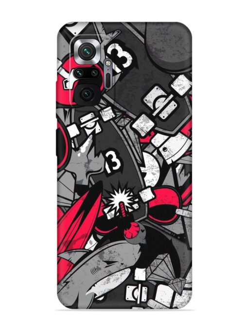 Fictional Doodle Embossed Soft Silicone Case for Xiaomi Redmi Note 10 Pro Max Zapvi