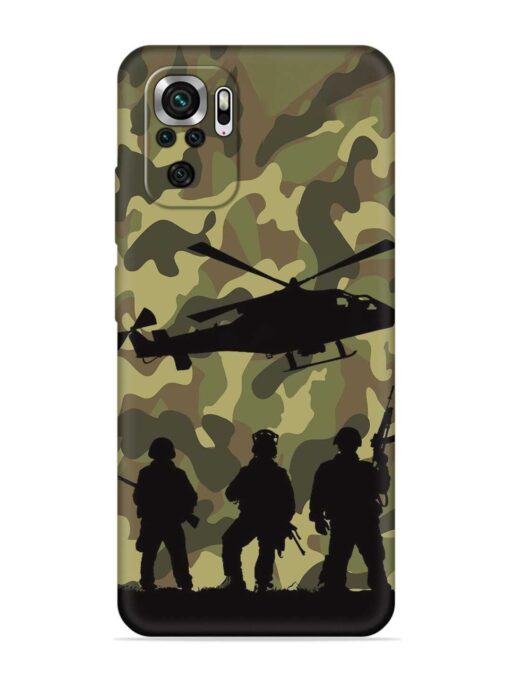 Army Heros Embossed Soft Silicone Case for Xiaomi Redmi Note 10S Zapvi