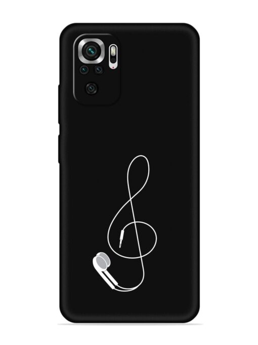 Music Earphone Vector Embossed Soft Silicone Case for Xiaomi Redmi Note 10S Zapvi