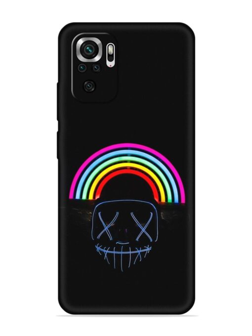 Mask Rainbow Embossed Soft Silicone Case for Xiaomi Redmi Note 10S Zapvi