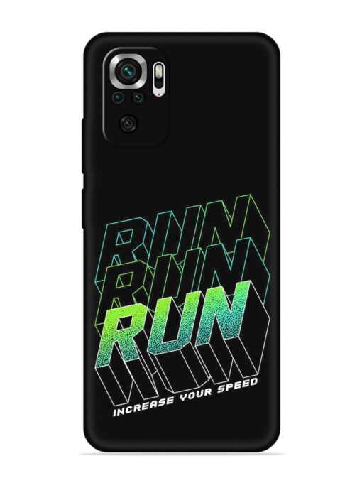 Run Embossed Soft Silicone Case for Xiaomi Redmi Note 10S Zapvi