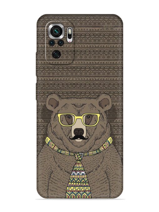 Grizzly Bear Embossed Soft Silicone Case for Xiaomi Redmi Note 10S Zapvi