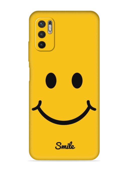 Yellow Smiley Embossed Soft Silicone Case for Xiaomi Redmi Note 10T (5G) Zapvi