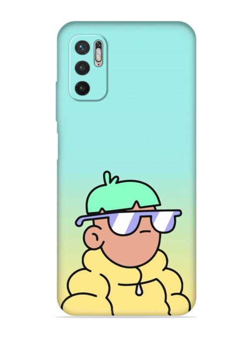 Doodles Cool Character Embossed Soft Silicone Case for Xiaomi Redmi Note 10T (5G) Zapvi