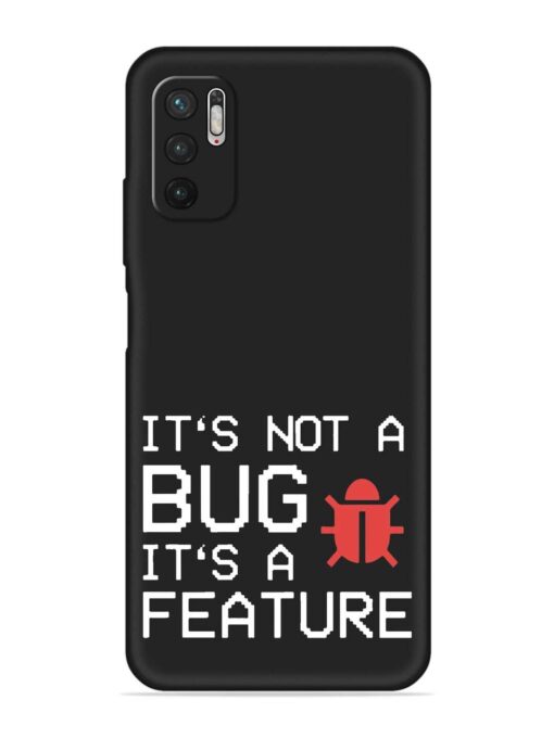 Not Bug Feature Embossed Soft Silicone Case for Xiaomi Redmi Note 10T (5G) Zapvi