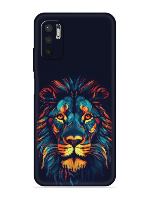 Colorful Lion Embossed Soft Silicone Case for Xiaomi Redmi Note 10T (5G) Zapvi