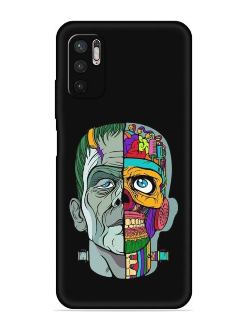 Men Vs Skull Embossed Soft Silicone Case for Xiaomi Redmi Note 10T (5G) Zapvi