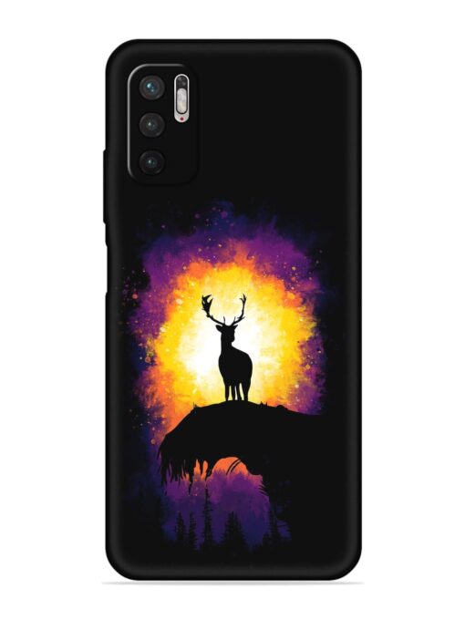 Elk Animal Art Embossed Soft Silicone Case for Xiaomi Redmi Note 10T (5G) Zapvi