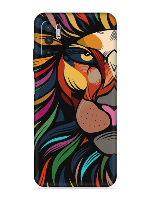 Trippy Lion Art Embossed Soft Silicone Case for Xiaomi Redmi Note 10T (5G) Zapvi