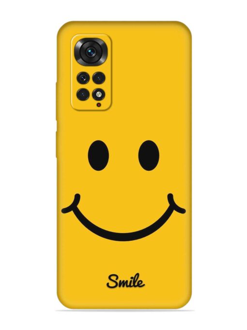 Yellow Smiley Embossed Soft Silicone Case for Xiaomi Redmi Note 11 Zapvi