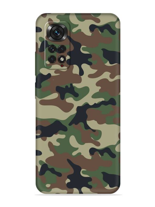 Army Military Camouflage Dark Green Embossed Soft Silicone Case for Xiaomi Redmi Note 11 Zapvi