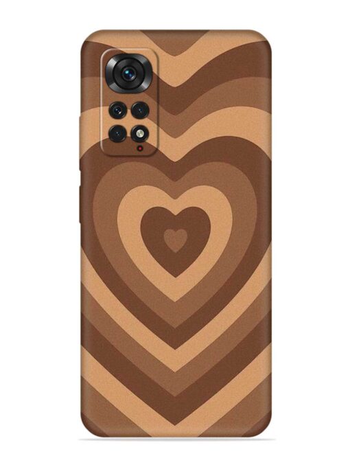 Brown Heart Embossed Soft Silicone Case for Xiaomi Redmi Note 11 Zapvi