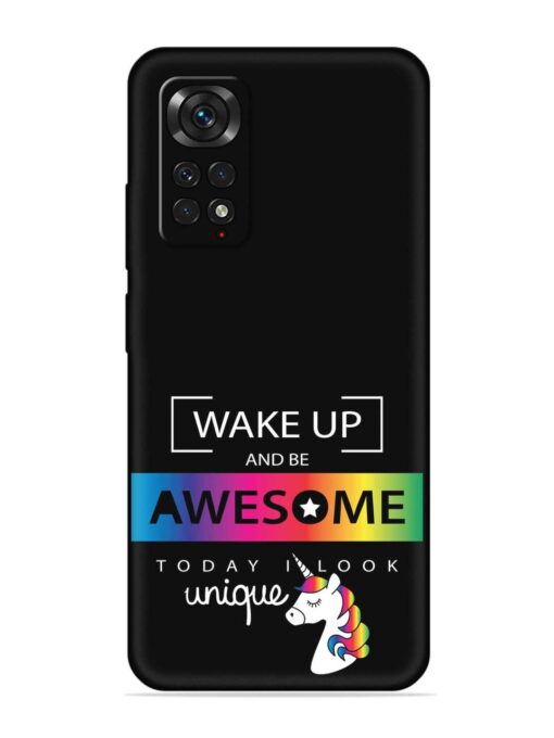 Inspirational Quote Unicorn Embossed Soft Silicone Case for Xiaomi Redmi Note 11 Zapvi