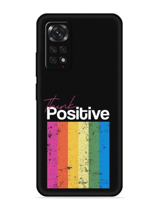 Think Positive Typography Embossed Soft Silicone Case for Xiaomi Redmi Note 11 Zapvi