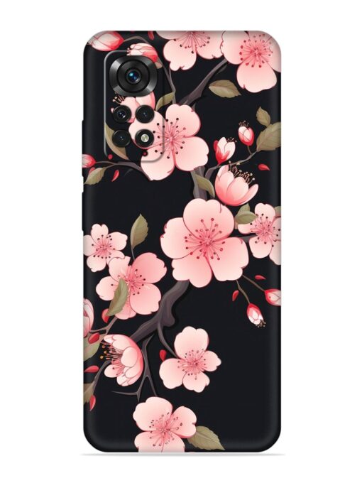 Cherry Blossom Embossed Soft Silicone Case for Xiaomi Redmi Note 11 Zapvi