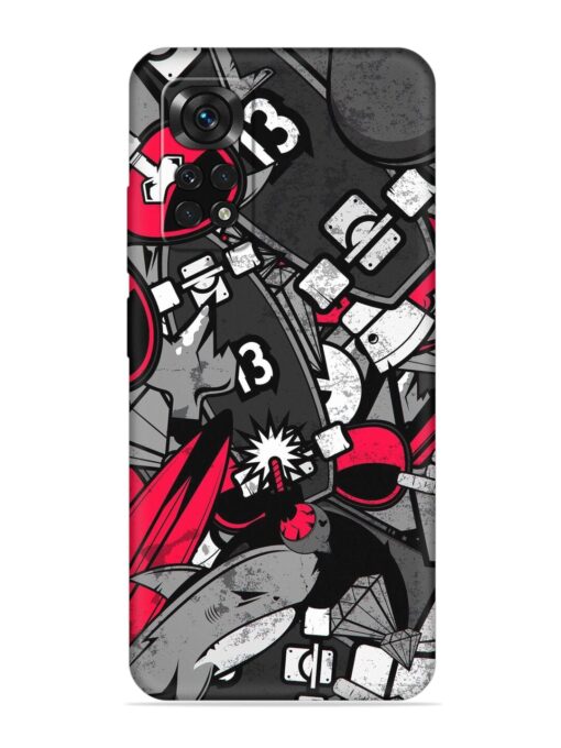 Fictional Doodle Embossed Soft Silicone Case for Xiaomi Redmi Note 11 Zapvi