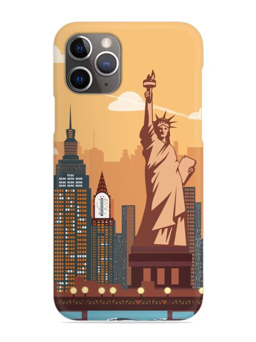 New York Statue Of Liberty Architectural Scenery Snap Case for Apple Iphone 11 Pro Zapvi