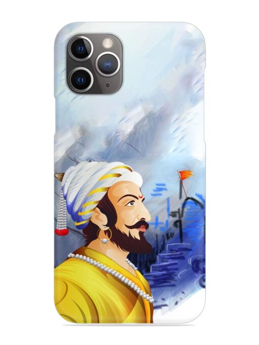 Shivaji Maharaj Color Paint Art Snap Case for Apple Iphone 11 Pro Zapvi