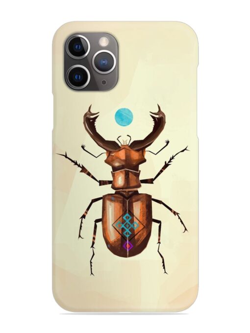 Stag Beetle Vector Snap Case for Apple Iphone 11 Pro Zapvi