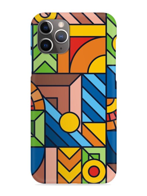 Colorful Geometric Snap Case for Apple Iphone 11 Pro Zapvi