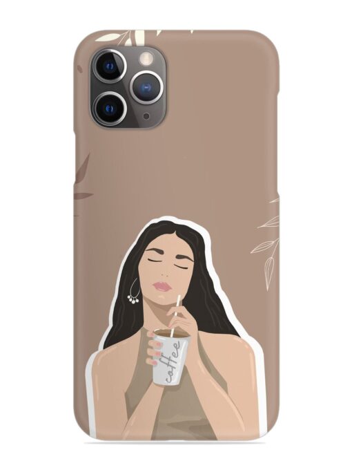 Girl With Coffee Snap Case for Apple Iphone 11 Pro Zapvi