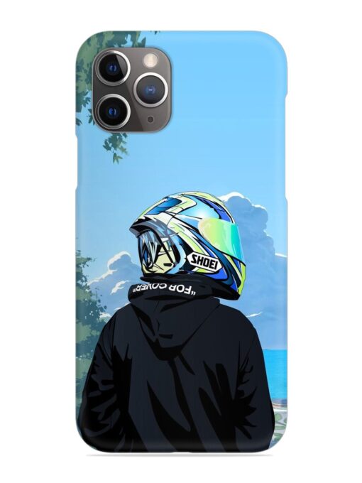 Rider With Helmet Snap Case for Apple Iphone 11 Pro Zapvi