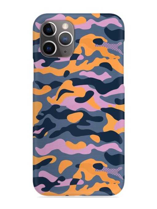 Camouflage Army Military English Orange Art Snap Case for Apple Iphone 11 Pro Max Zapvi