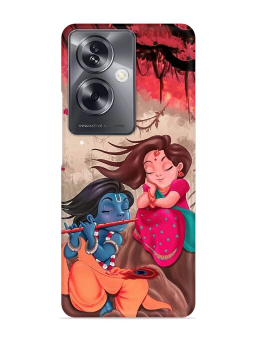 Radhe Krishna Water Art Snap Case for Oppo A79 (5G) Zapvi