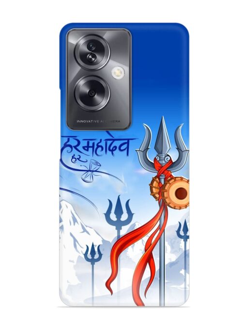 Har Har Mahadev Trishul Snap Case for Oppo A79 (5G) Zapvi