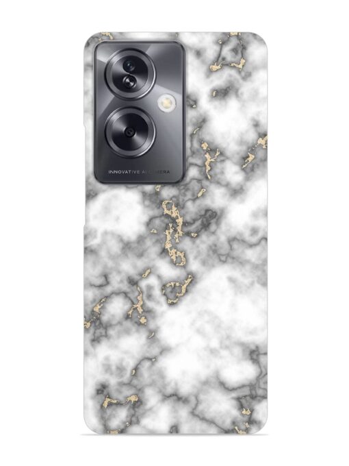 Gray And Gold Marble Snap Case for Oppo A79 (5G) Zapvi