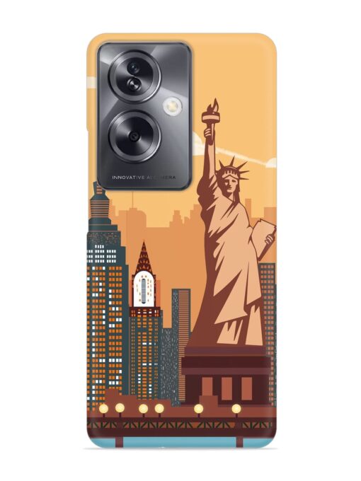 New York Statue Of Liberty Architectural Scenery Snap Case for Oppo A79 (5G) Zapvi