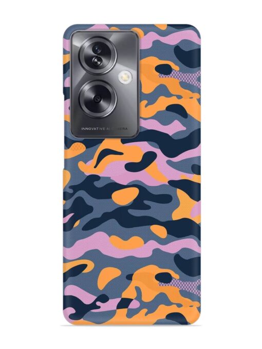 Camouflage Army Military English Orange Art Snap Case for Oppo A79 (5G) Zapvi