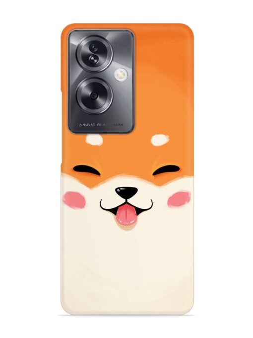 Cute Dog Face Vector Snap Case for Oppo A79 (5G) Zapvi