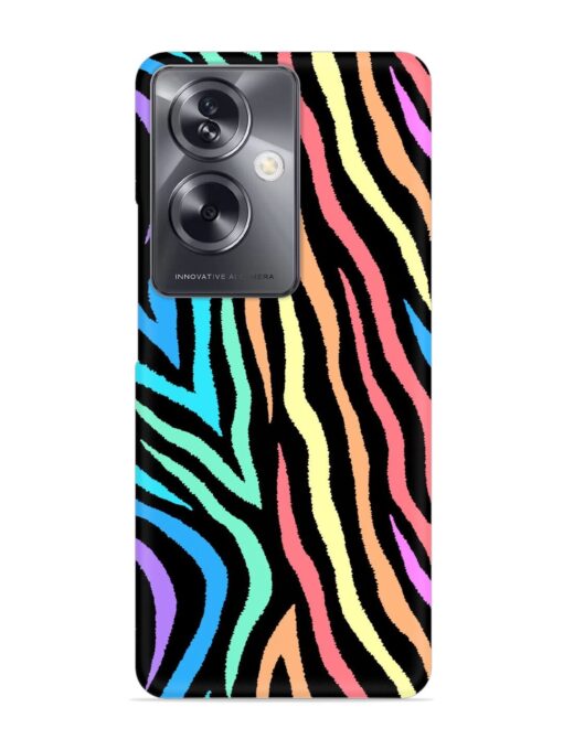 Colorful Abstract Zebra Snap Case for Oppo A79 (5G) Zapvi