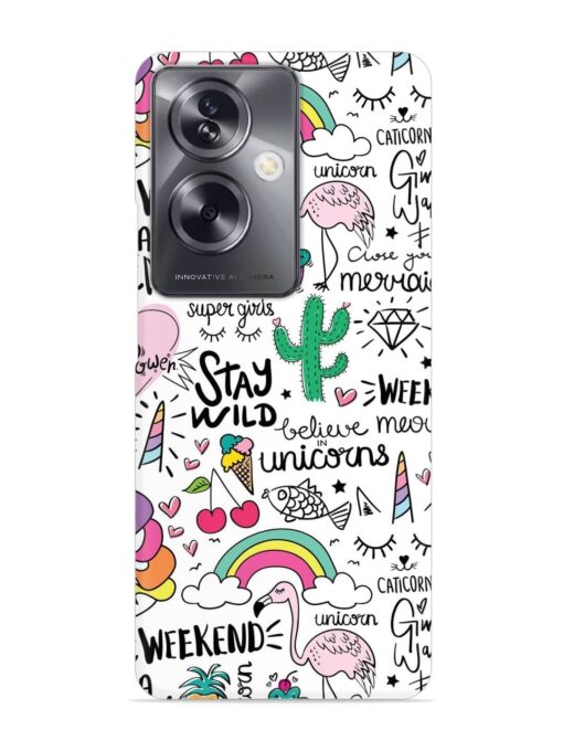 Unicorn Ice Cream Snap Case for Oppo A79 (5G) Zapvi