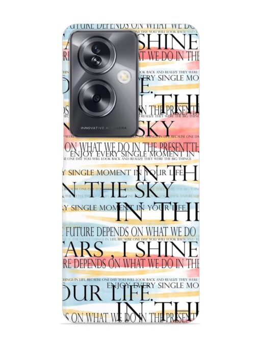 Seamless Slogans Pattern Snap Case for Oppo A79 (5G) Zapvi