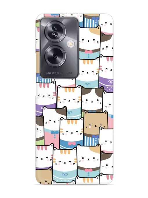 Cute Adorable Cat Snap Case for Oppo A79 (5G) Zapvi