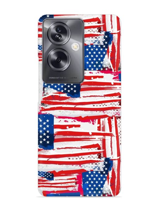 Usa Flag Seamless Snap Case for Oppo A79 (5G) Zapvi