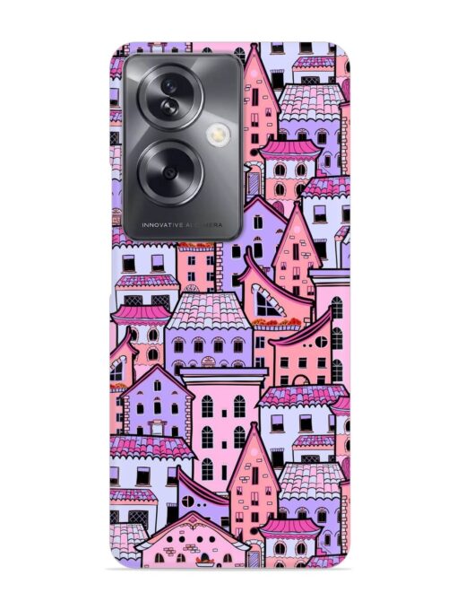 Seamless Pattern Houses Snap Case for Oppo A79 (5G) Zapvi