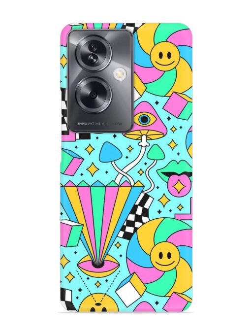 Trippy Rainbow 60S Snap Case for Oppo A79 (5G) Zapvi