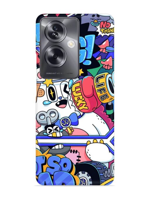 Universal Doodle Snap Case for Oppo A79 (5G) Zapvi