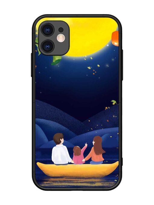 Happy Family And Beautiful View Glossy Metal Phone Cover for Apple Iphone 11 Zapvi