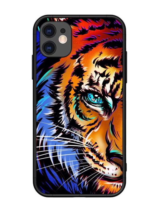 Colorful Lion Art Glossy Metal Phone Cover for Apple Iphone 11 Zapvi