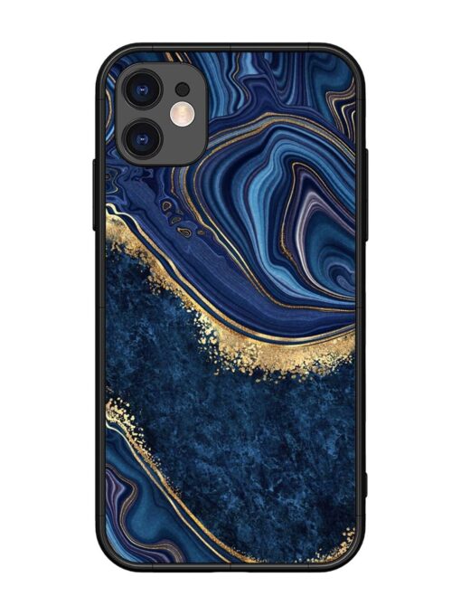 Abstract Background Blue Glossy Metal TPU Phone Cover for Apple Iphone 11 Zapvi