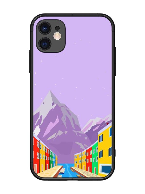 Venice City Illustration Glossy Metal Phone Cover for Apple Iphone 11 Zapvi