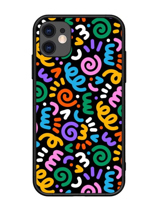 Colorful Seamless Vector Glossy Metal Phone Cover for Apple Iphone 11 Zapvi