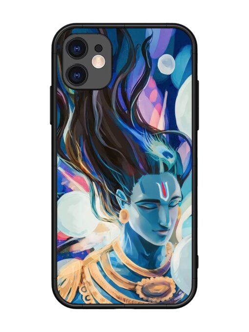 Bhagwan Sri Krishna Glossy Metal Phone Cover for Apple Iphone 11 Zapvi