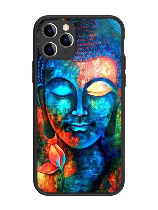 Buddha Painting Glossy Metal Phone Cover for Apple Iphone 11 Pro Zapvi