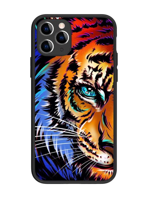 Colorful Lion Art Glossy Metal Phone Cover for Apple Iphone 11 Pro Zapvi