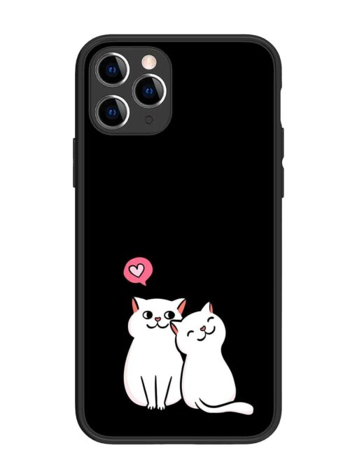 Cat Love Glossy Metal Phone Cover for Apple Iphone 11 Pro Zapvi